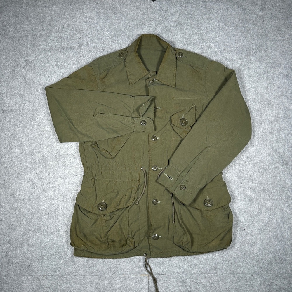 Vintage Military Coat Men Short Small Green Combat Lightweight OG 107 MK II 1984